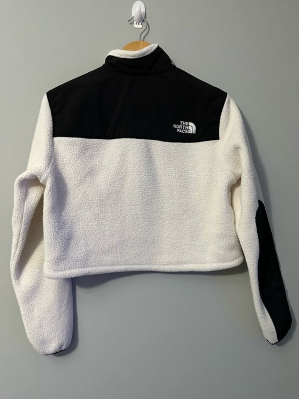 The North Face Denali Crop Fleece Pullover Black White Size M Y2K Gorpcore - Picture 5 of 15